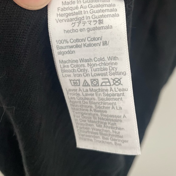 J.Crew Factory - Versatile Knit Tie-Waist Cotton Mini Dress Size L Black - Picture 10 of 10